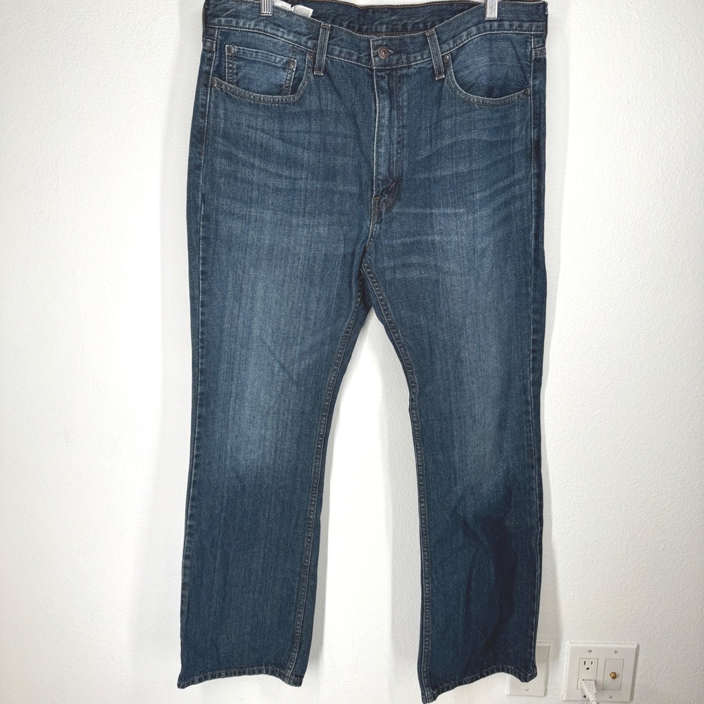 Levis 527 Slim Bootcut Jeans Mens 38x32 Blue Denim Pants 527-0511